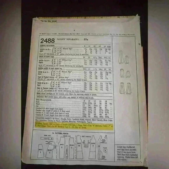 Vintage 1960s 1970s sewing pattern - Picture 2 of 2